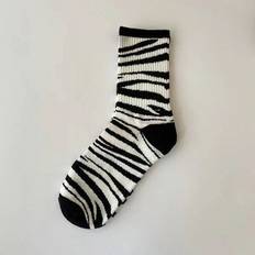 Leopard - Women Socks Shein Women's Black & White Cow, Zebra & Leopard Print Mid-calf Socks, All Seasons Fashionable College Style Cute Soft Girl Socks