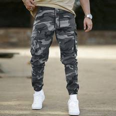 Shein Herr Byxor Shein Manfinity Homme Men Camo Print Flap Pocket Cargo Pants