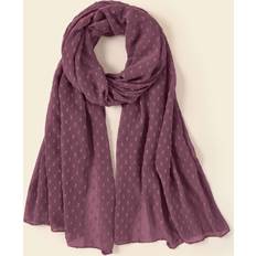 Dam - Lila Halsdukar & Sjalar Shein 1pc Women's Soft Jacquard Chiffon Scarf, Suitable For Daily Use As Solid Color Purse Headband/ Headscarf