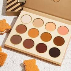 Shein Smart Cookie Palette 12-Clolor Shimmer Matte Eyeshadow Palette Warm Brown Smoky Eyes Long Lasting Ultra Pigmented Soft Smooth Blendable Eyeshadow