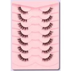 Shein Half Eye Lashes,7Pairs Separated Natural False Eyelashes Fake Eyelashes For Masquerade Suits Party