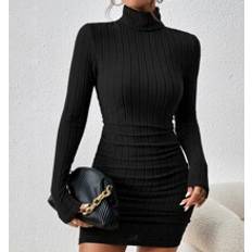 Shein Shapewear & Underplagg Shein Frenchy Turtleneck Ruched Detail Bodycon Dress
