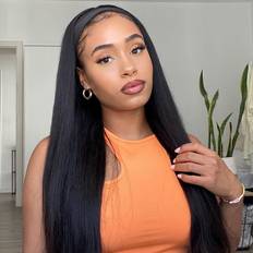 Hårprodukter Shein Machine Made Headband Straight Wig 150% Density 14-26
