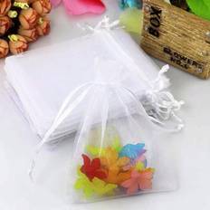 White Gift Bags Shein 50pcs White Gift Bags With Drawstring, Mesh Design For Halloween, Christmas, Wedding, Party Favors, Lavender Packaging, 9x12cm, Ideal For Jewelry, Can