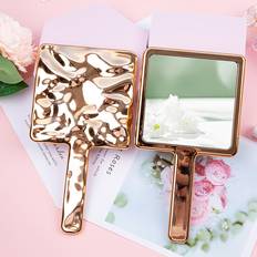 Shein Portable Handle Mirror With Plating Style