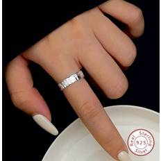 Shein pc Irregular Vintage Adjustable Ring For Women S925 Silver Fine Jewelry Daily Wear Gifts