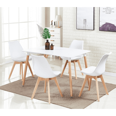 Plastic Tables Life Interiors Lorenzo Halo Dining Set 80x120cm 5pcs