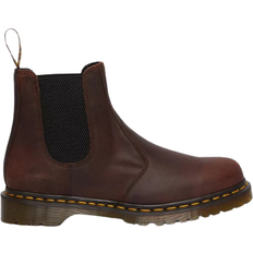 Laced - Men Chelsea Boots Dr. Martens 2976 Waxed - Chestnut Brown Waxed Full Grain Leather