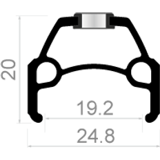 Autovelgen Rodi Velg Connect 28/29" 622 x 19C Aluminium