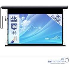 Projektionsskærm elektrisk 4K UHD 119" 263x148 cm sort ramme