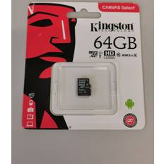 Memory Cards & USB Flash Drives Kingston Technology Canvas Select 64GB MicroSD UHS-I Class 10 memory card