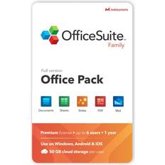 MobiSystems OfficeSuite Family Compatible with Microsoft Office Word Excel & PowerPoint and Adobe PDF for PC Windows 10, 8.1, 8, 7 1-year license, 6 users