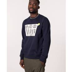 Wood Wood Pullover Wood Wood Men's Tye Badge Logo Sweatshirt Blue/Dark Shade/Navy/7000 Navy