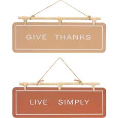 Beige Wall Decor Melrose of 2 Give Thanks Harvest Wall Decor