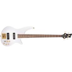 Guld Elbasar Jackson JS Series Spectra Bass JS3 Snow White