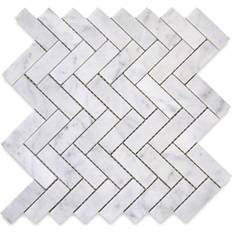 Floor Tiles Stone Center Online Carrara Marble 1x3 Herringbone Mosaic Tile Kitchen Bath Backsplash Shower