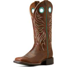 Ariat Riding Shoes Ariat Women's Round Up Ryder Western Boots in Sassy Brown Leather, Width, 5.5