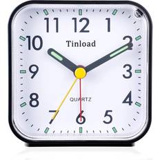 Alarm Clocks Tinload small battery operated analog alarm clock silent non ticking, ascending