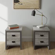 Bedside Tables GFW Boston Wood Effect 2 Bedside Table