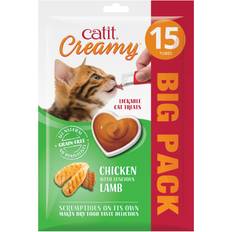 Catit creamy & yummy lickable treat,grain & naturally flavoured, 15x10g
