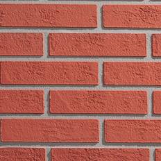 Wall Panels Wall!Supply 1/4 in. x 9.84 in. x 26.18 in. Ultra-Flex Brick Peel and Stick Red Wall Paneling