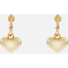 Crystal Earrings Crystal Haze Golden Hearts Gold-Plated Earrings