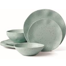 Green Dinner Sets Oneida Terrazzo Melamine Dinner Set