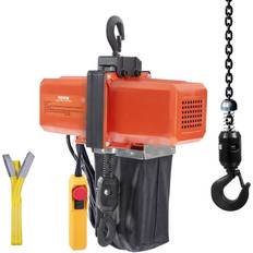 VEVOR 1100 lbs Electric Chain Hoist 15 FT Lifting Height, 120V Electric Hoist, Single Phase Overhead Crane with G100 Chain, 10 ft Wired Remote Control