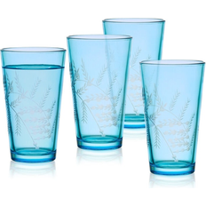 Blue Drink Glasses Fitz and Floyd Wildflower 16Oz Highball S4 Drink Glass