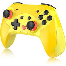 Game Controllers Wireless Controller for Nintendo Switch/Switch Lite/OLED Game Console,Switch Controller for Kids,with Turbo, Motion,Dual Vibration,Back Mapping,Yellow