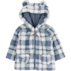 1-3M Cardigans Carter's Baby Boys Plaid Sherpa Cardigan 6M Ivory/Blue