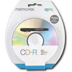 Optical Storage Memorex cd-r 10 pack 52x 700mb 80mins w/cd marker