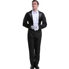 Fun Costumes Men's Butler Fancy Dress Costume Black/White