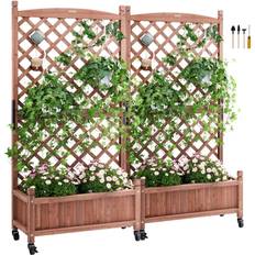 VEVOR 2 Stk Hævet Haveseng Med Espalier 60 x 13 x 61 4 Højbed