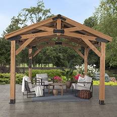 Pavilion Backyard Discovery Norwood Gazebo Wood/Hardtop/Cedar (Building Area )