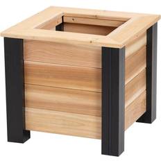 Pots Outdoor Essentials Essentials Haven 18 Square Cedar Planter Box