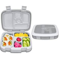 Silver Baby Bottles & Tableware Bentgo Kids 5-Compartment Lunch Box Glitter Design for School, Ideal for Ages 3-7, Leak-Proof, Drop-Proof, Dishwasher Safe, & Made with BPA-Free Materials Glitter Edition Silver