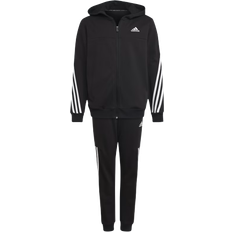 Bedste Tracksuits Børnetøj adidas Boy's 3-Stripes Tracksuit - Black/White