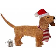 Brune Julelamper Star Trading Tecidy Dog Julelampe 42cm