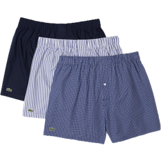 Lacoste Authentics Striped Boxers 3-pack - Navy Blue/White/Blue