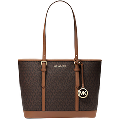 Michael Kors Jet Set Travel Small Logo Top Zip Tote Bag - Brown