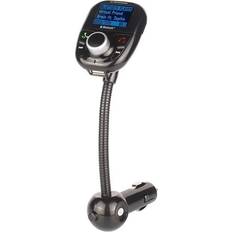 3,5 mm (Aux) FM-sender Teknikproffset FM-Sender Bluetooth Håndfri Biloplader Sort