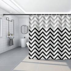 Black Shower Curtains Shein PEVA Bathroom Shower Curtain