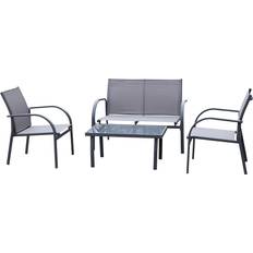 Outdoor Lounge Sets Garden & Outdoor Furniture OutSunny 84B-369 Outdoor Lounge Set, 1 Table incl. 2 Chairs & 1 Sofas