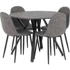 Round Dining Sets SECONIQUE Athens Dining Set 100cm 5pcs