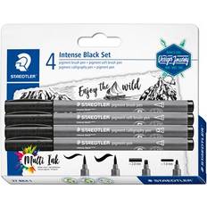 Bolígrafos de gel Staedtler Intens Black sæt Pigment 4 stk. ass tusser