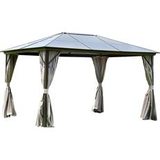 Ruskea Paviljongit ja Tarvikkeet Home4you Paviljonki Sunset 3 x 4 m Ruskea Vaaleanbeige