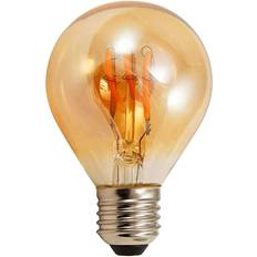 McShine McShine – LED-glödlampa filament dropplampa retro LED Edison vintage glödlampa E27, varm vit, 150 lm, 2 200 K, 2 W, LED-lampa gyllene glas