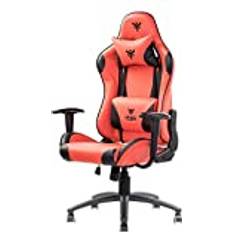 PLAYCOM PM20 Gaming ergonstol. Röd, liggande rygg, justerbara armstöd och nackstöd, sup. ländryggen, komfort och design, perfekt som kontorsstol, studiestol eller spelstol