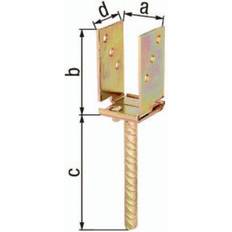 Pfostenkappen Alberts U-Pfostenträger ETA-10/0210 71-131x110x200x70mm TZN GAH